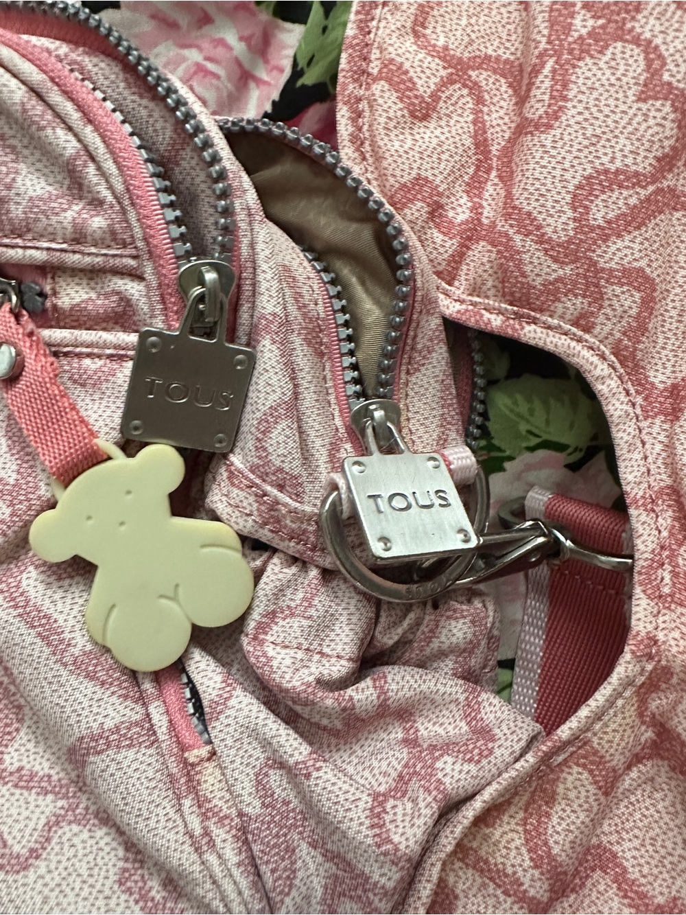 Tous Pink Patterned Crossbody Backpack - Picture 3 of 5